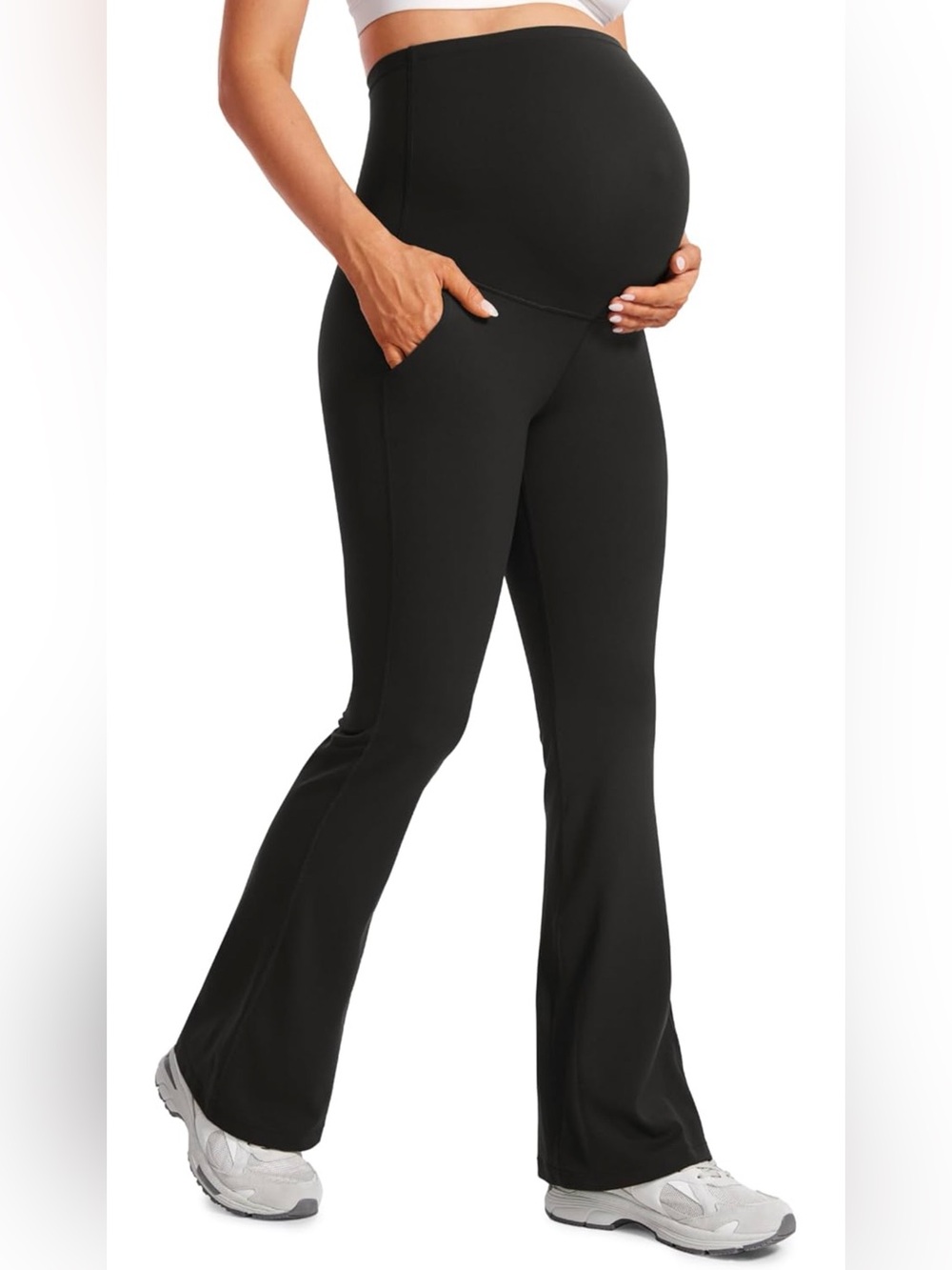 Maternity Flare Leggings with Pockets